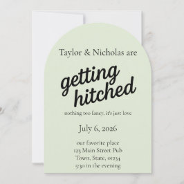 "Getting Hitched" Wedding Elopement Invitation Einladung