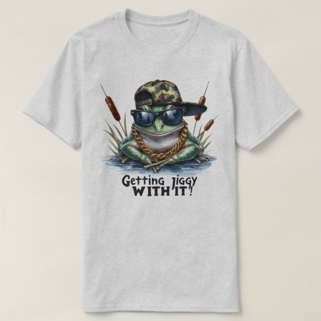 Getting Jiggy Funny Toad Graphic Quote T - Shirt (Design vorne)