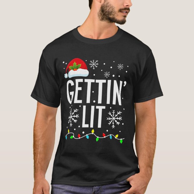 Getting Lit Bride Squad Bachelorette Brautparty T-Shirt (Vorderseite)
