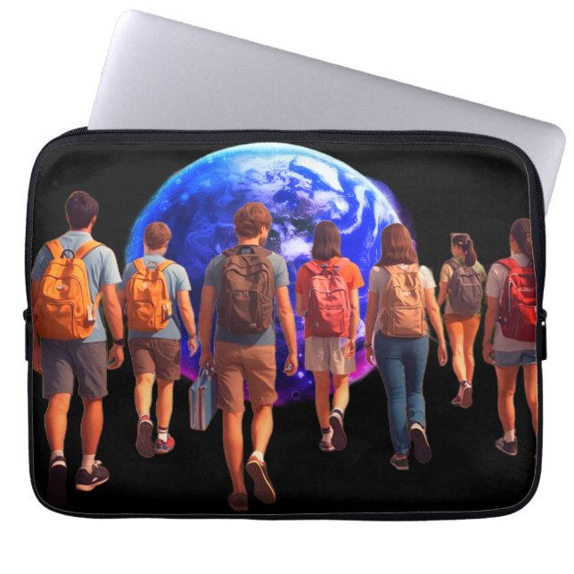 Getting Ready for the World Back to School  Laptopschutzhülle (Vorderseite)