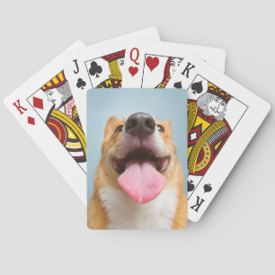 Getty Bilder sehr glücklicher Corgi Spielkarten