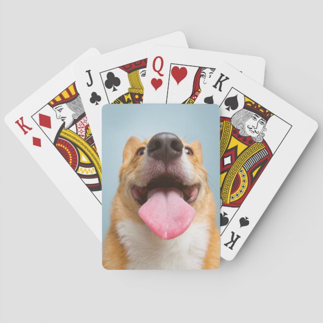 Getty Bilder| sehr glücklicher Corgi Spielkarten (Rückseite)