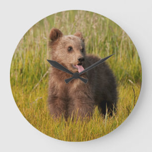 Getty Images Funny Baby Bear Große Wanduhr
