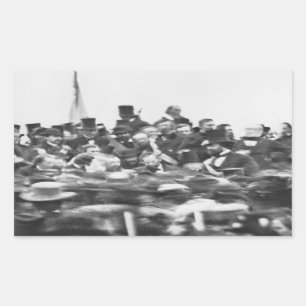 Gettysburg Address, Abraham Lincoln Rechteckiger Aufkleber