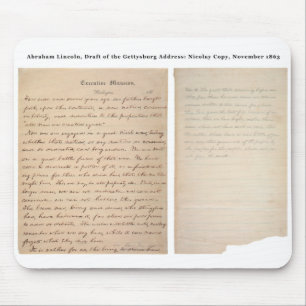 Gettysburg Address Nicolay Copy (1863) Mousepad