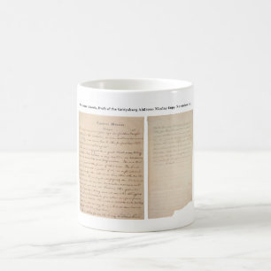 Gettysburg-Adresse Nicolay Kopie (1863) Kaffeetasse