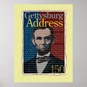 Gettysburg Adresse Poster du 150e anniversaire
