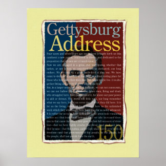 Gettysburg Adresse Poster du 150e anniversaire
