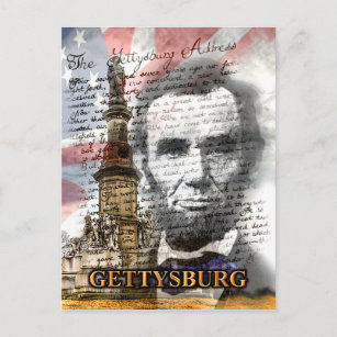 Gettysburg-Adresse Postkarte