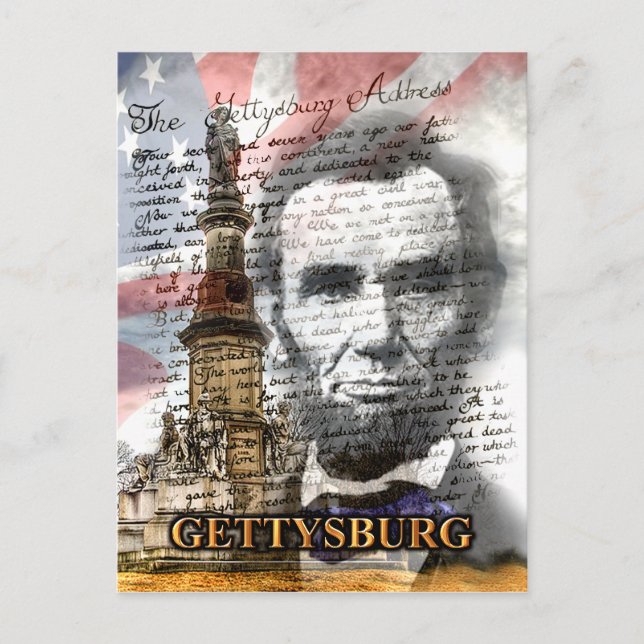 Gettysburg-Adresse Postkarte (Vorderseite)