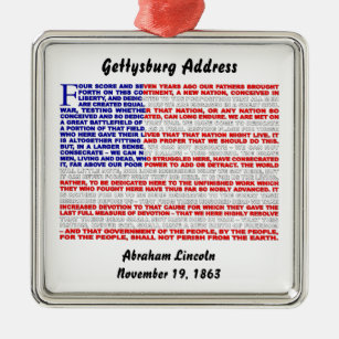 Gettysburg-Adresse Silbernes Ornament