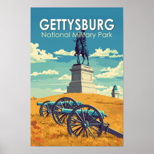 Gettysburg National Military Park Reise Kunst Retr Poster