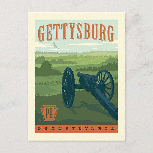 Gettysburg, Pennsylvania Postkarte (Vorderseite)