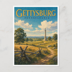 Gettysburg Pennsylvania Schlachtfeld GeoSaga Postkarte