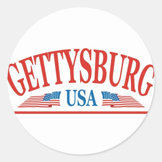 Gettysburg Pennsylvania USA Runder Aufkleber (Vorderseite)