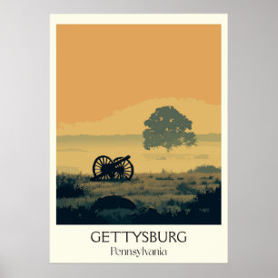 Gettysburg - Pennsylvania Vintages Schlachtfeld Poster