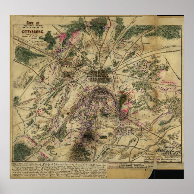 Gettysburg-Plan Poster (Vorne)
