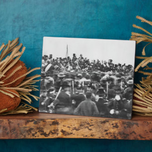 Gettysburg Rede von Präsident Abraham Lincoln Fotoplatte