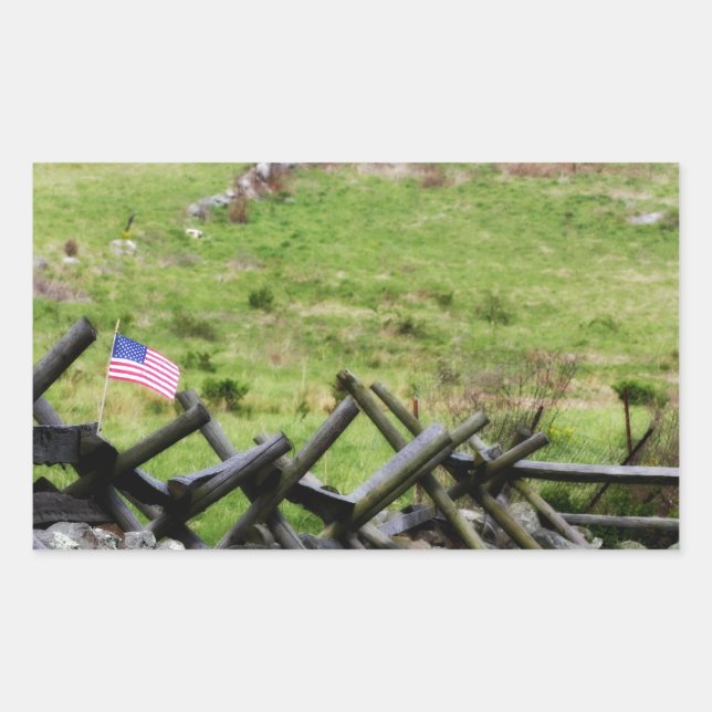 Gettysburg-Schlachtfeld Rechteckiger Aufkleber (Vorderseite)