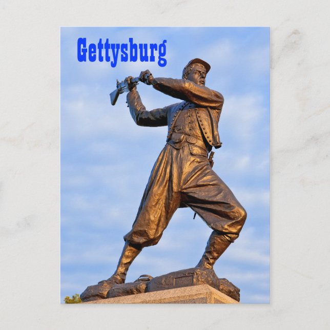 Gettysburg Statue IV Postkarte (Vorderseite)