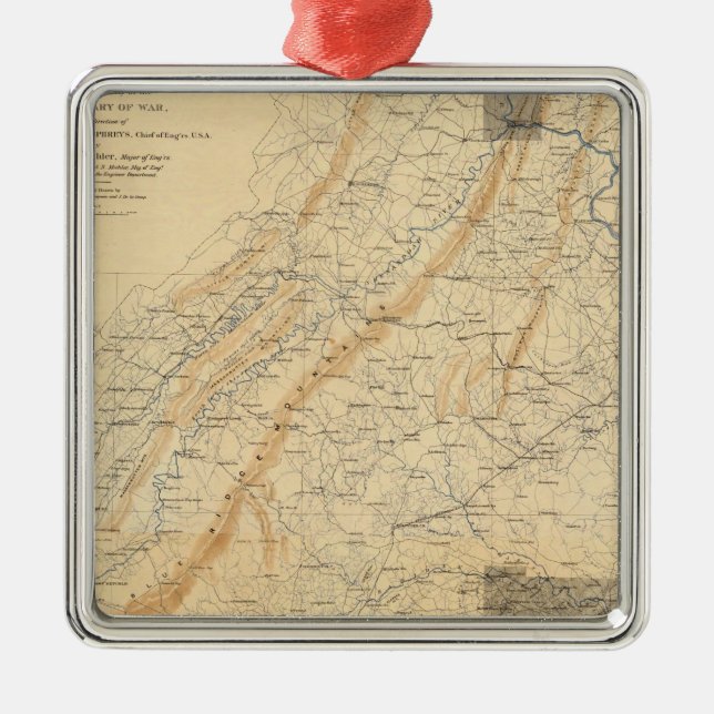 Gettysburg, Virginia Ornament Aus Metall (Vorne)