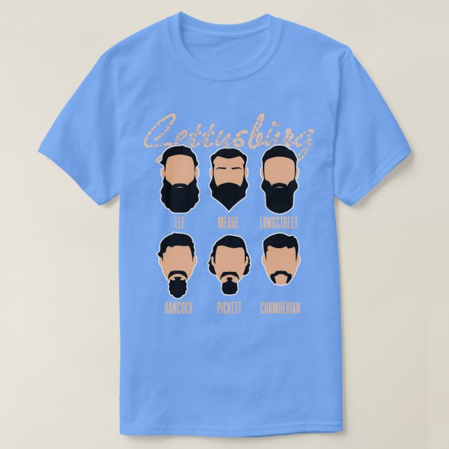 GettysburgWitzige Art Bärte T-Shirt (Design vorne)