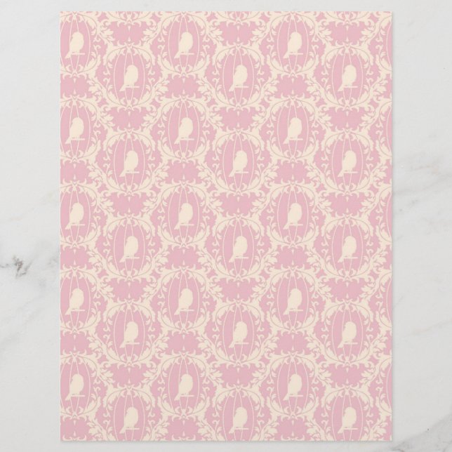 Getweetet doppelseitiges Girl-Scrapbook-Papier (Vorderseite)