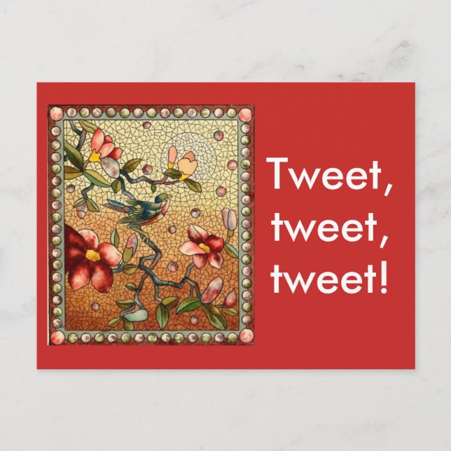 Getweetet Tweet getweetet Postkarte (Vorderseite)