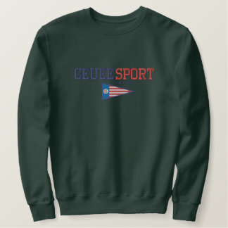 GEUEE Flaggenreihe: Amerika Besticktes Sweatshirt