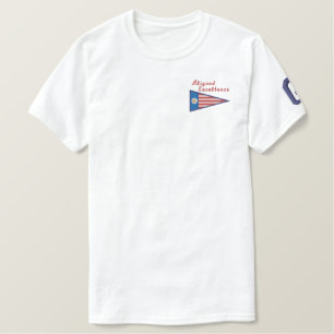 GEUEE Flaggenreihe: Amerika Besticktes T-Shirt