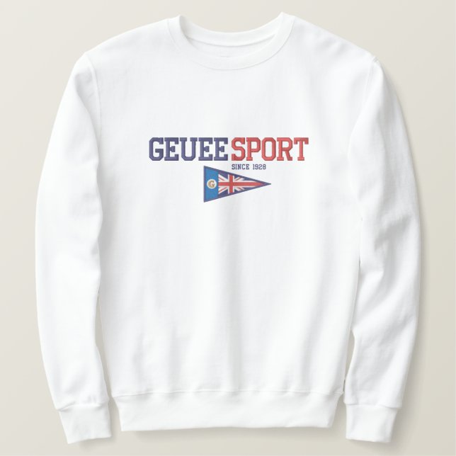 GEUEE Flaggschiff-Serie: Amerika Besticktes Sweatshirt (Design vorne)