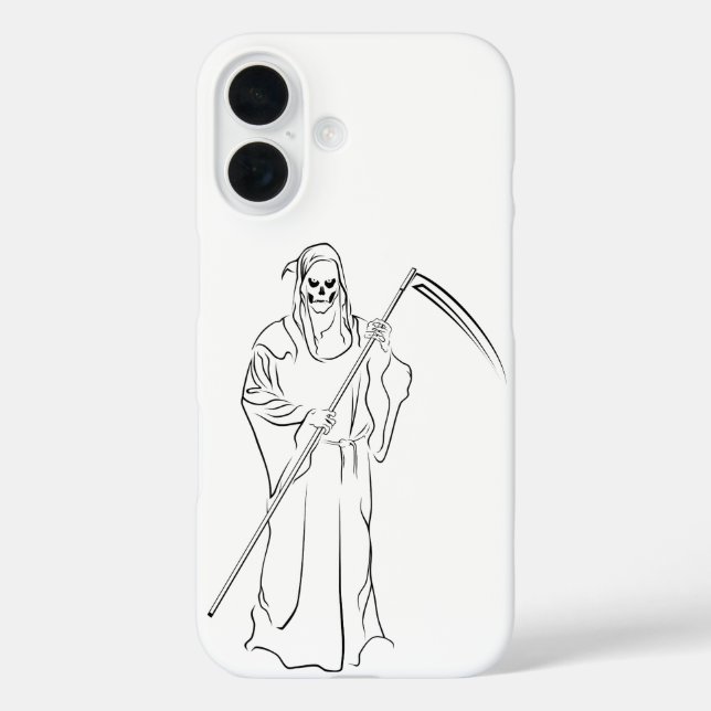 Gevatter/GodVater/Grim iPhone 16 Hülle (Rückseite)