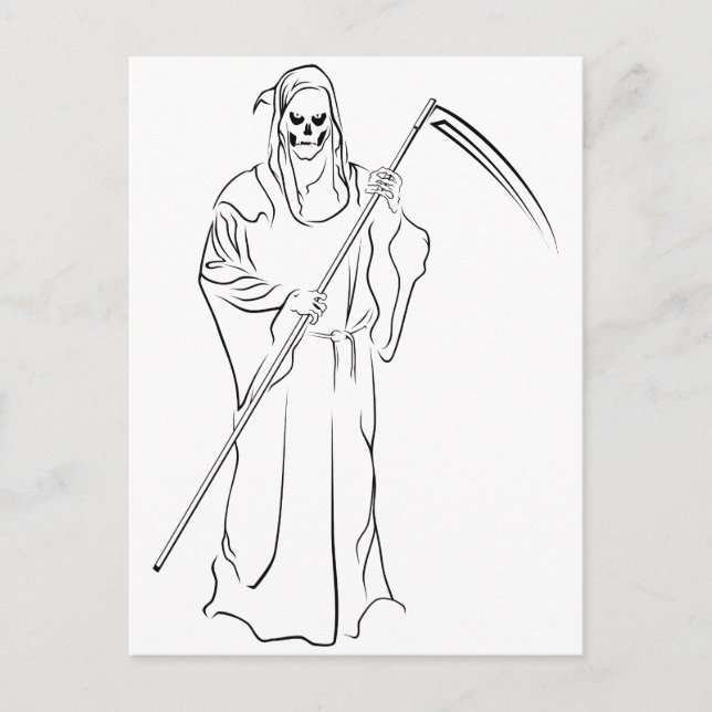 Gevatter / Pate / Grimm Postkarte (Vorderseite)