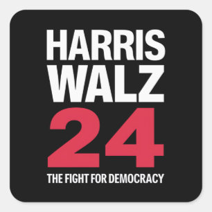 Gewählte Präsidentin Kamala Harris & Tim Walz 2024 Quadratischer Aufkleber