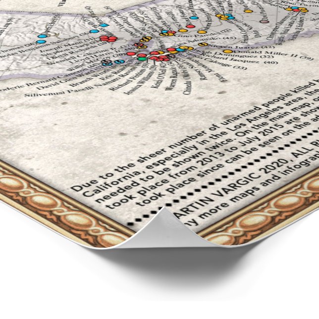 Gewalt der Polizei Poster (Ecke)