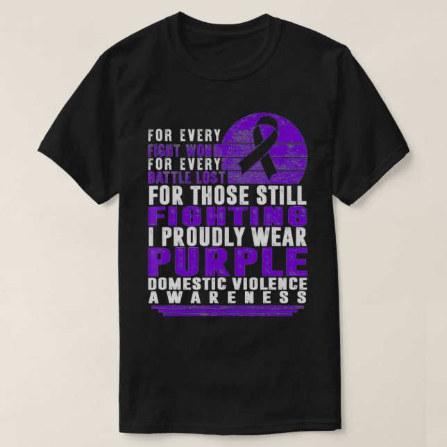 Gewalt im Inland - Bewusstsein I Tragen Sie stolz  T-Shirt (Design vorne)