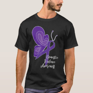 Gewalt im Inland Missbrauch Lila Band Bu T-Shirt