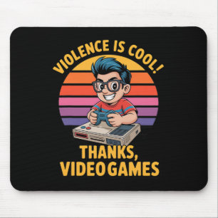 Gewalt ist cool dank Videospiele Lustig Retro St Mousepad