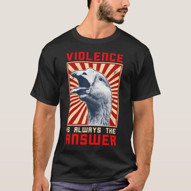 Gewalt ist immer die Antwort auf Gänsehaut T-Shirt (Vorderseite)
