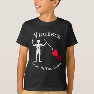 Gewalt könnte die Antwort Pirate Skull Retro de T-Shirt