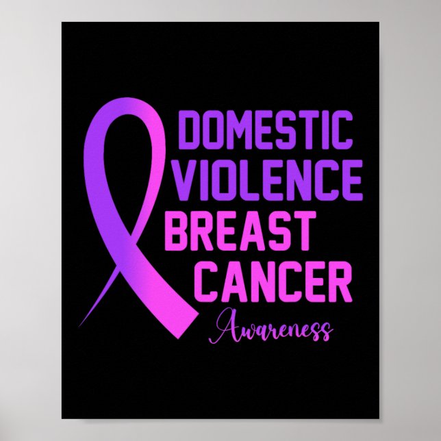 Gewalt und Brustkrebs Monat Poster (Vorne)