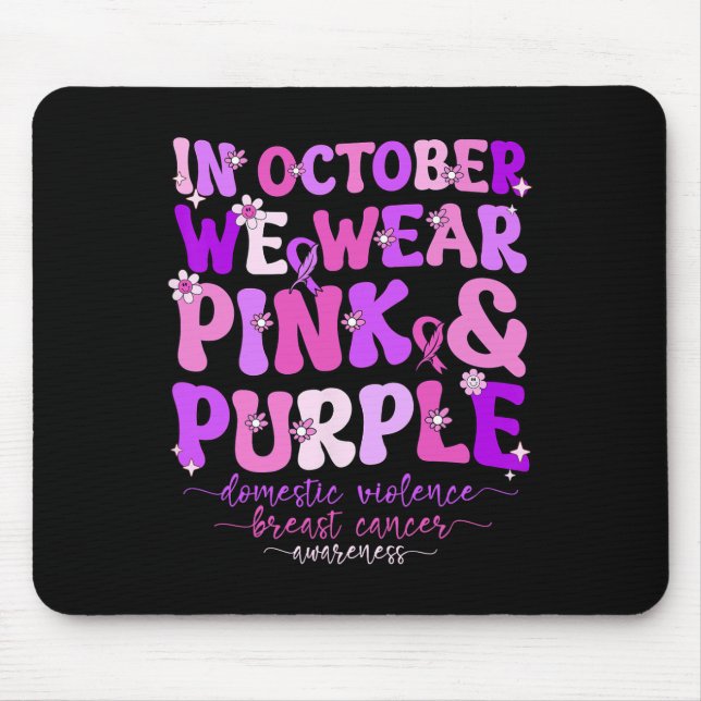 Gewalt und Brustkrebs Mousepad (Vorne)