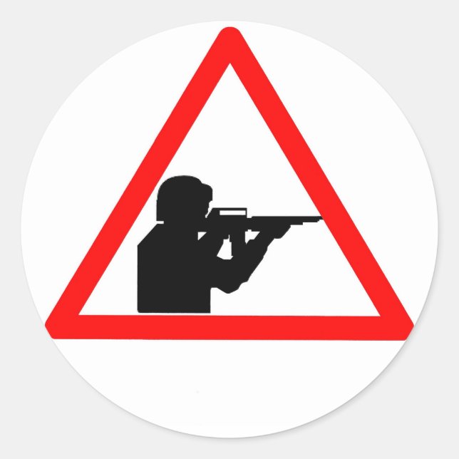 Gewaltlosigkeit Runder Aufkleber (Vorderseite)