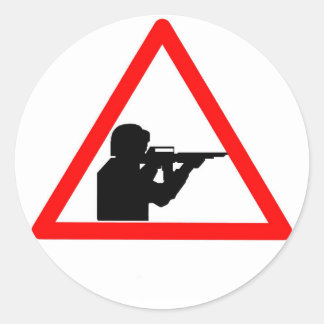 Gewaltlosigkeit Runder Aufkleber
