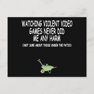 Gewaltsames Videospiel Postkarte