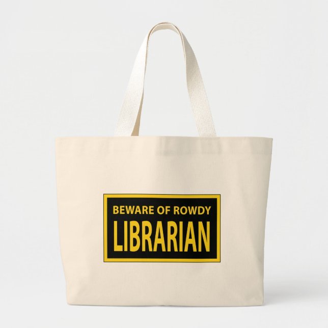 Gewalttätige Bibliothekar-Tasche Jumbo Stoffbeutel (Vorne)