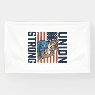 Gewand Starke Katze Arbeiter Patriotisch Vintage-S Banner