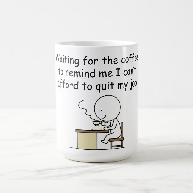 Gewartet für den Kaffee Kaffeetasse (Mittel)