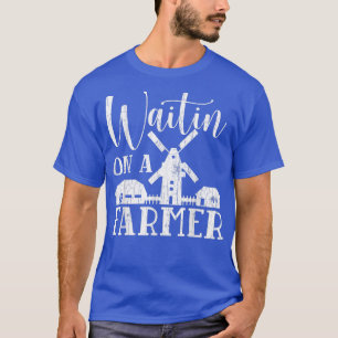 Gewartet für einen Bauer Funny Farm Traktor Animat T-Shirt
