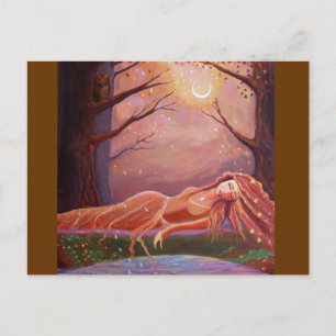 Gewartet für einen Traum - Fantasy Art Postcard Postkarte